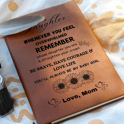 To My Daughter Personalized Leather Journal – view 7