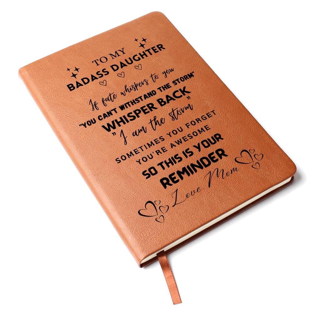 To my Badass Daughter Personalized Leather Journal – view 6
