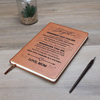 To my Daughter Custom Leather Journal – Personalized daughter gifts – view 6