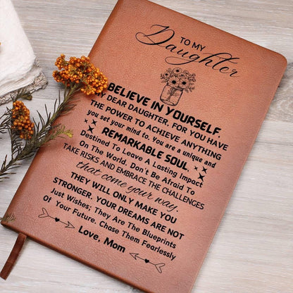 Personalized Daughter leather Journal – Daughter Weeding gift – view 5
