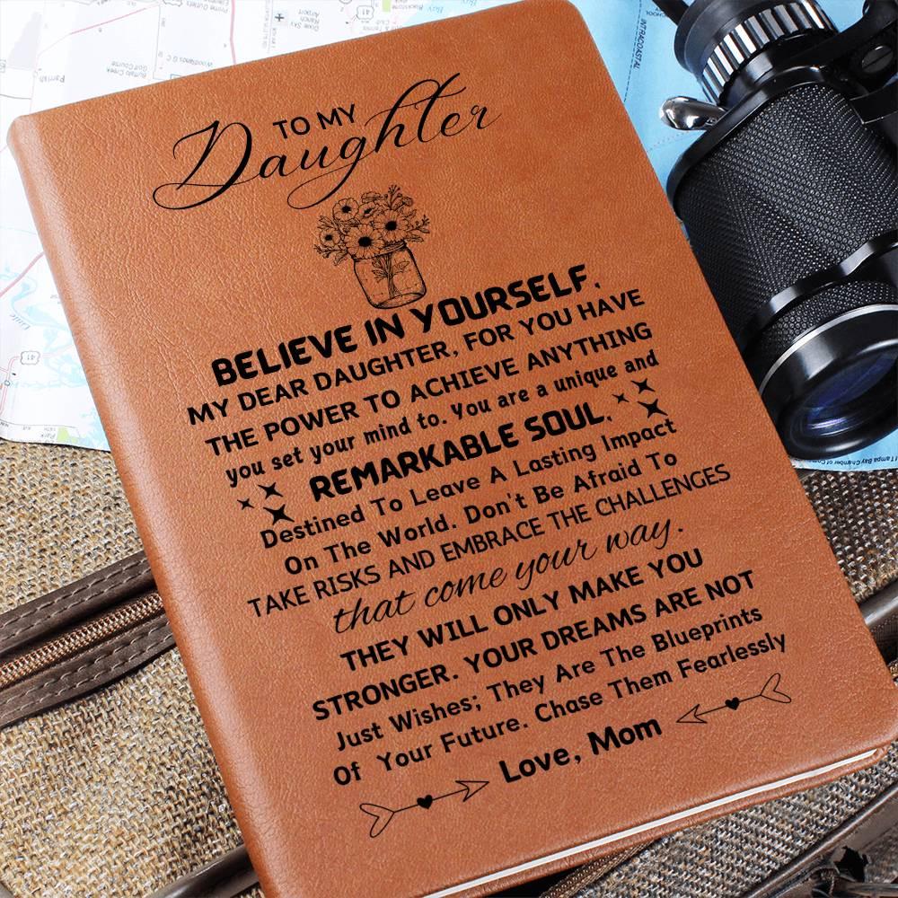 Personalized Daughter leather Journal – Daughter Weeding gift – view 6