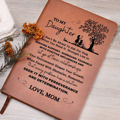 To My Daughter Personalized Keepsake Leather Journal – Christmas Gift – view 5
