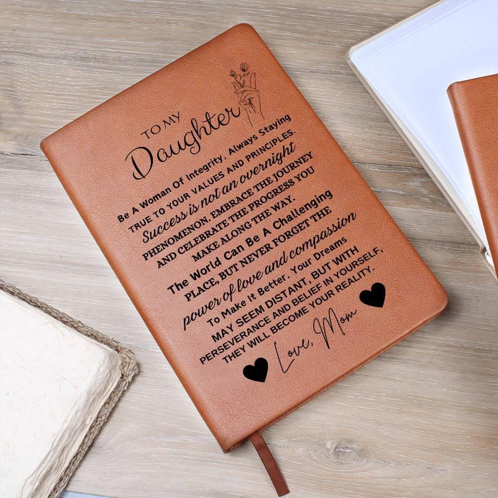 To My Daughter Personalized Leather Journal – Graduation Gifts – view 4