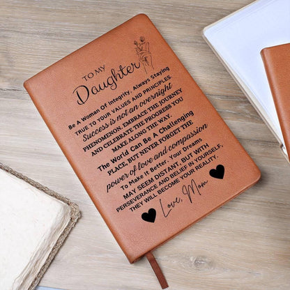 To My Daughter Personalized Leather Journal – Graduation Gifts – view 4