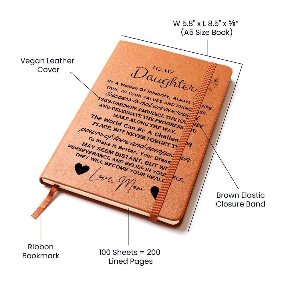 To My Daughter Personalized Leather Journal – Graduation Gifts – view 2