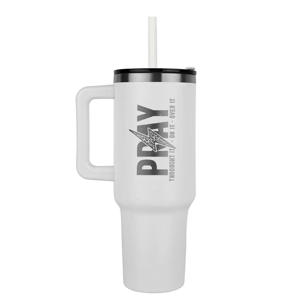 40oz Durable Leaser Printed Tumbler With Handle – Catholic Gift – view 2