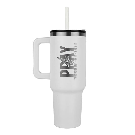 40oz Durable Leaser Printed Tumbler With Handle – Catholic Gift – view 2