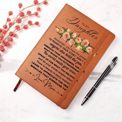To My Daughter Custom Leather Journal – Gifts from Mom – view 8