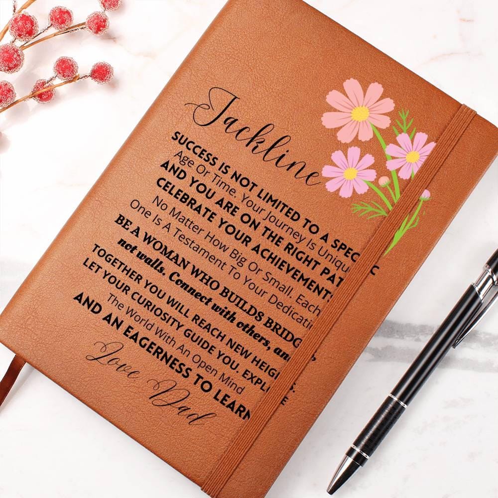Custom Name Daughter Leather Journal – Gifts for daughter From Mom – view 9
