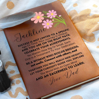 Custom Name Daughter Leather Journal – Gifts for daughter From Mom – view 6