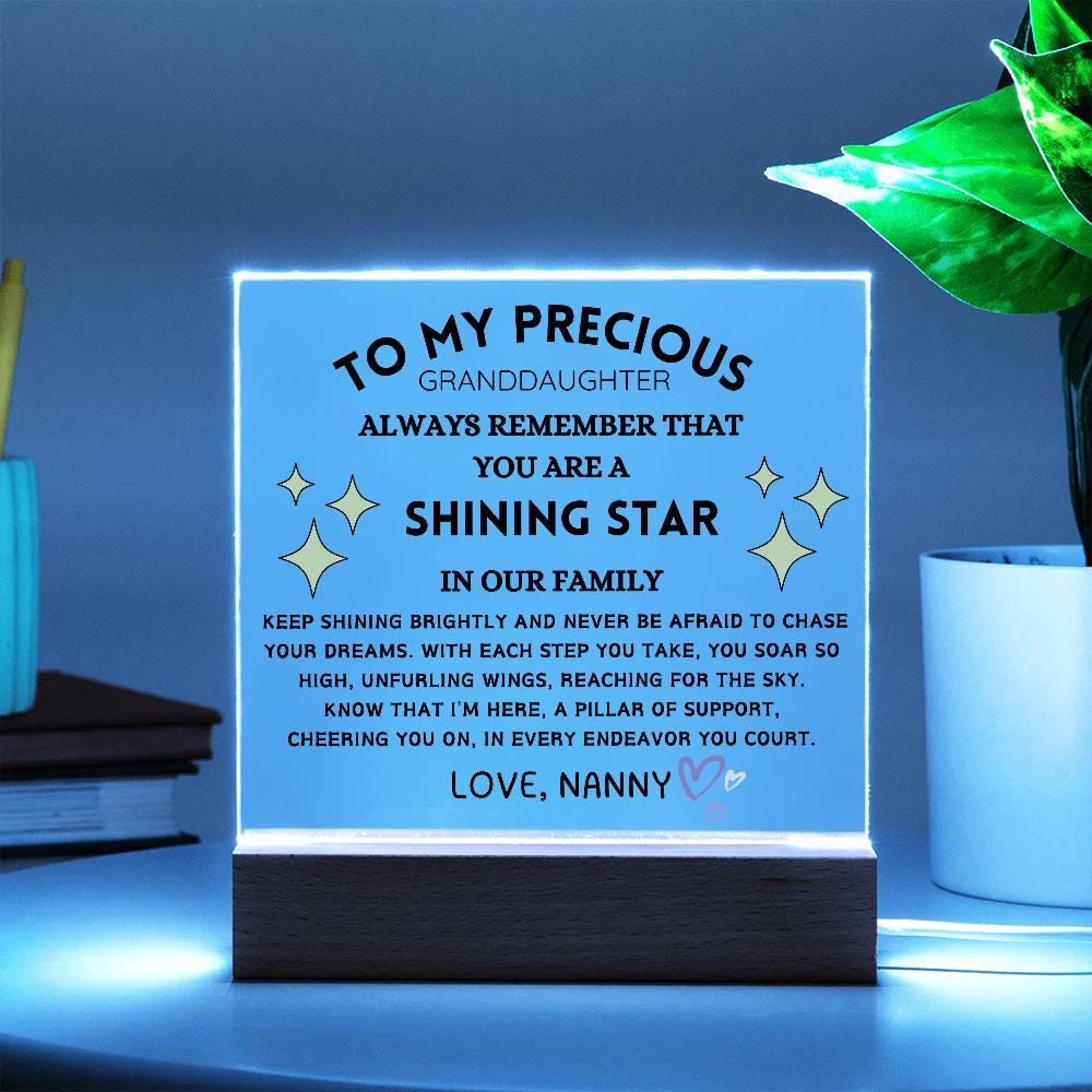Personalized Granddaughter Acrylic Plaque Gift from Grandma – view 5