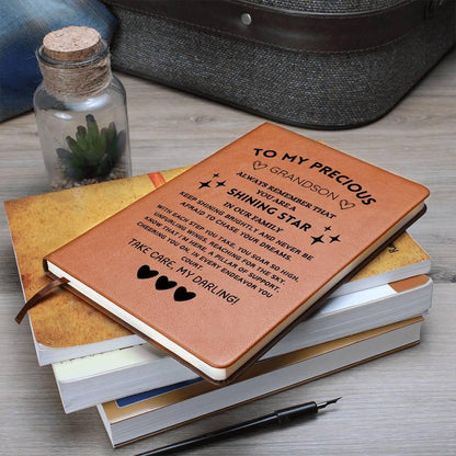 To my Precious Grandson Personalized Leather Journal – Christmas gift – view 10