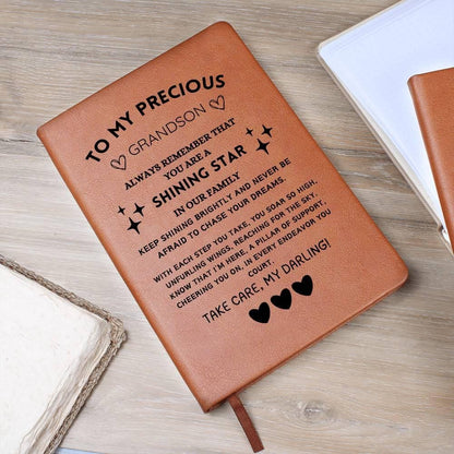 To my Precious Grandson Personalized Leather Journal – Christmas gift – view 9