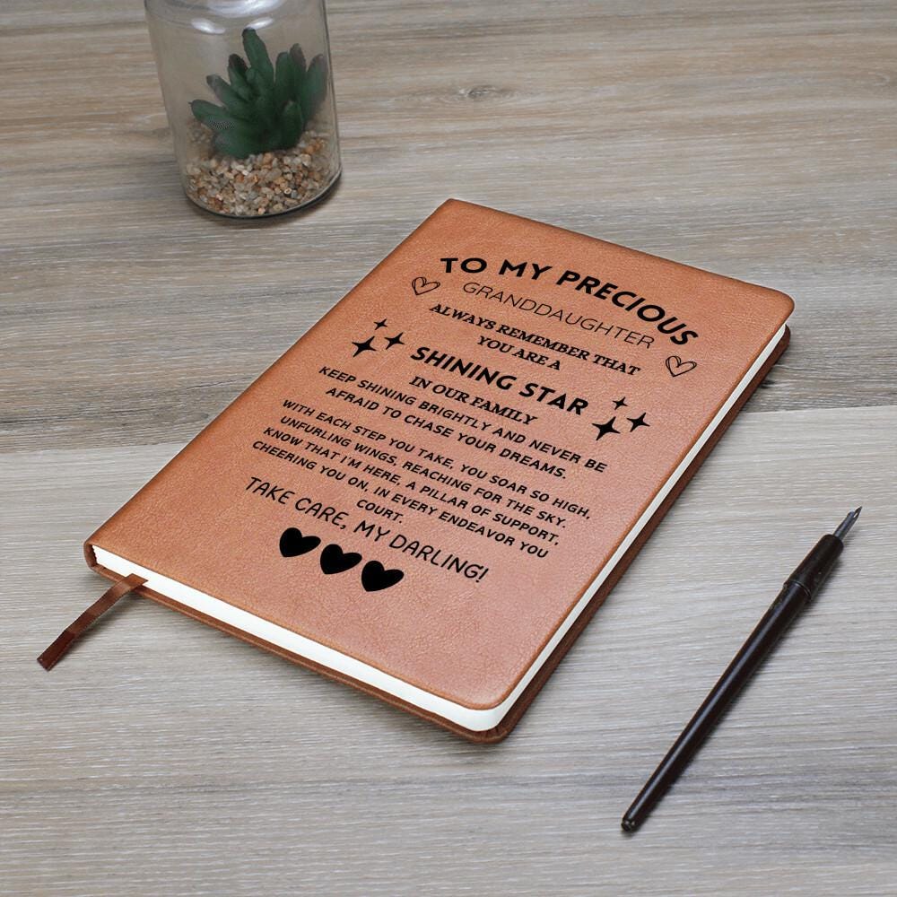 Granddaughter Personalized Vegan Leather Journal Gift – view 6