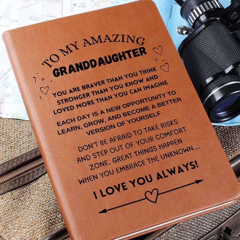 Personalized Granddaughter leather journal – Birthday Gift – view 8