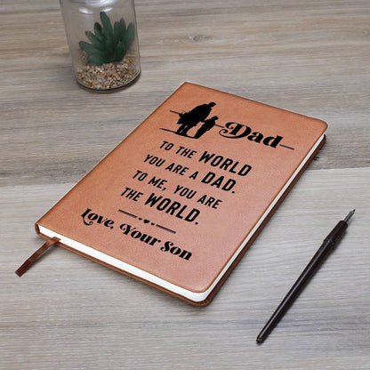 Personalized Gift for Dad Leather Keepsake Journal from Son – view 6
