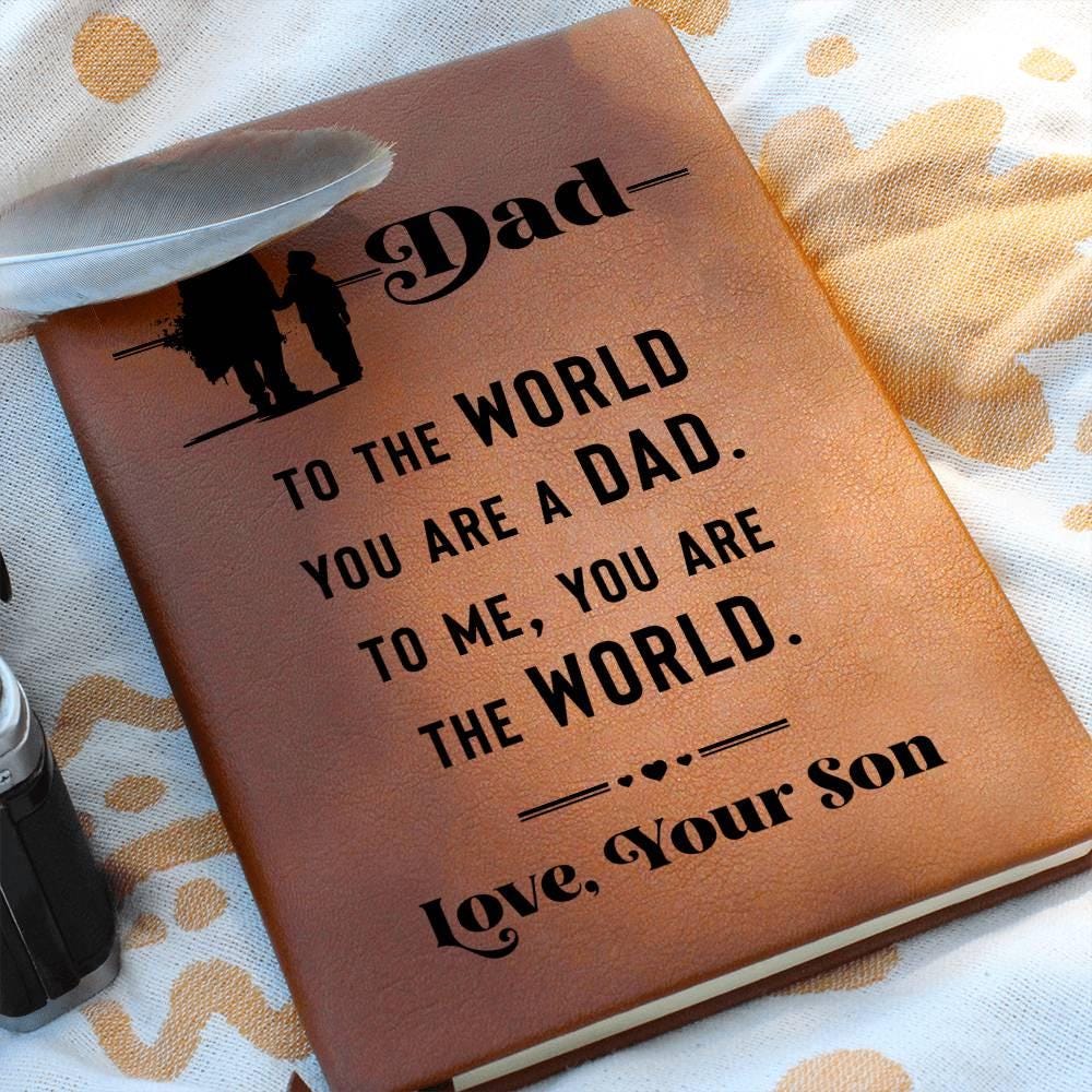 Personalized Gift for Dad Leather Keepsake Journal from Son – view 5