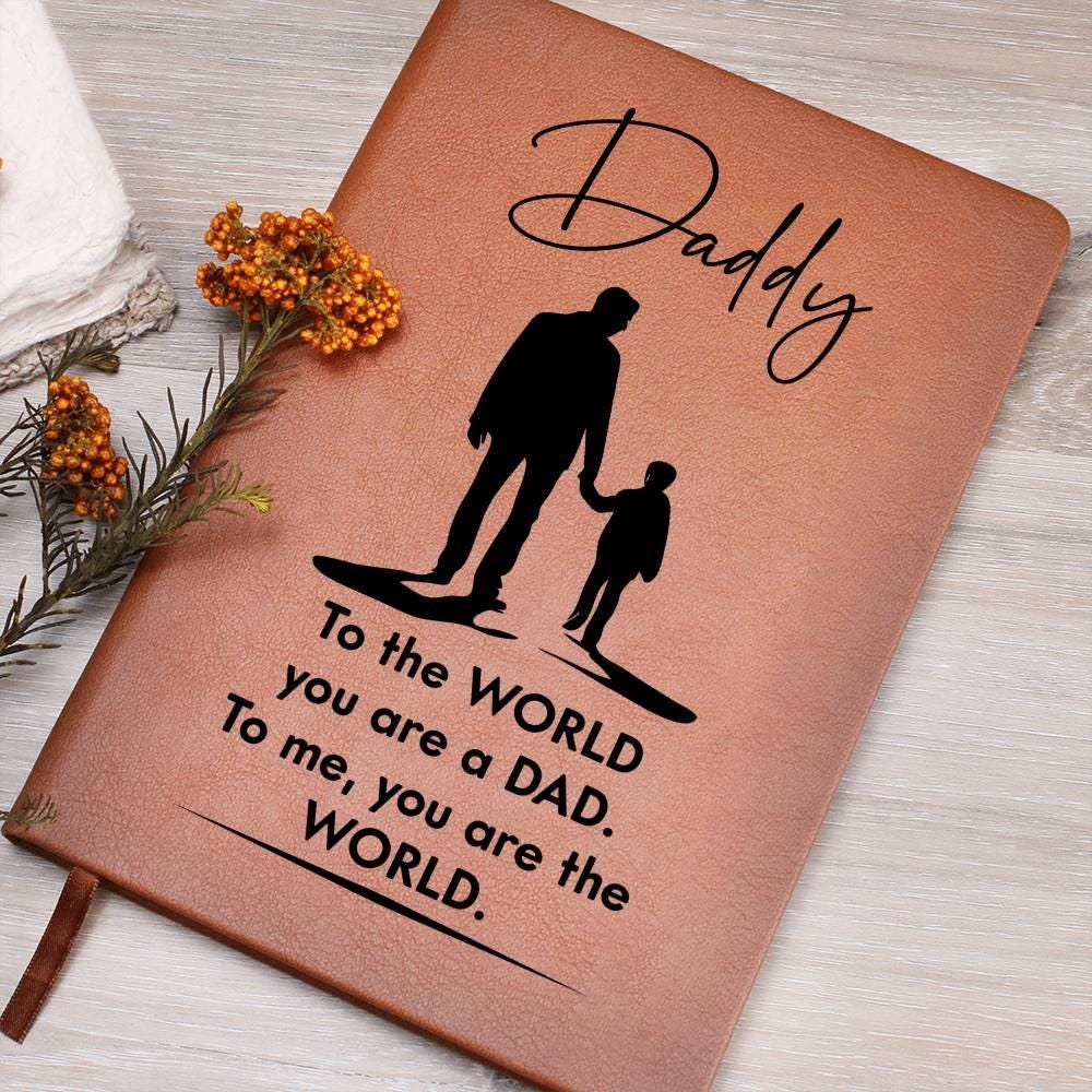Personalized Leather Journal Gift for Daddy – Daddy Birthday Gifts – view 5