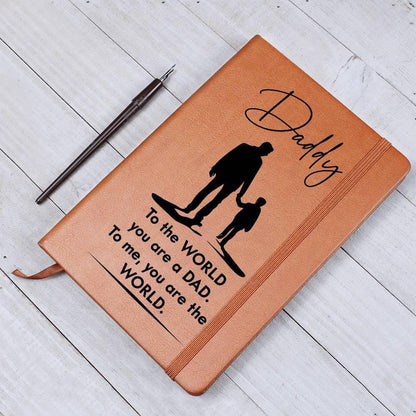 Personalized Leather Journal Gift for Daddy – Daddy Birthday Gifts – view 4