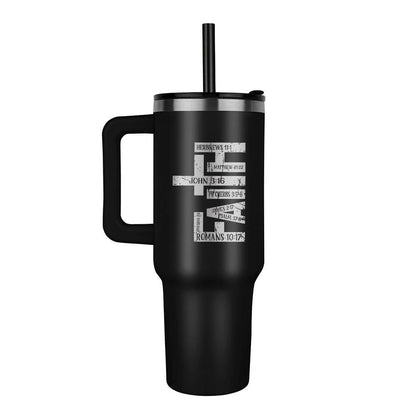 Faith Bible Verse Leaser Printed 40oz Tumbler – view 9