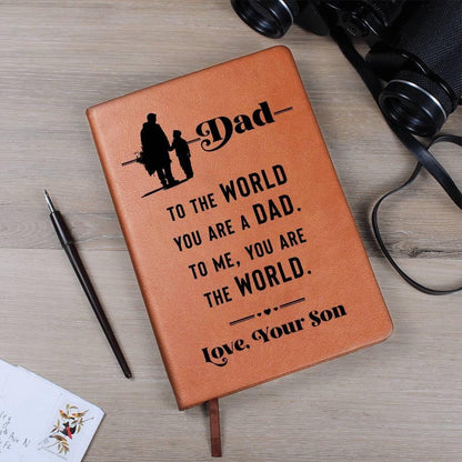 Personalized Gift for Dad Leather Keepsake Journal from Son