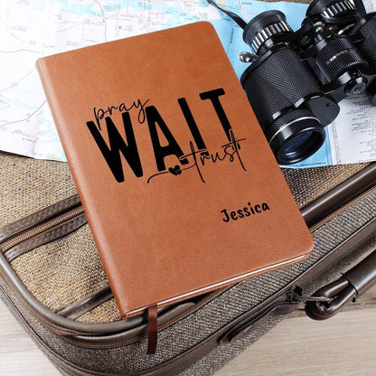 Pray wait Trust Personalized Prayer Journal – Gift for her – view 4