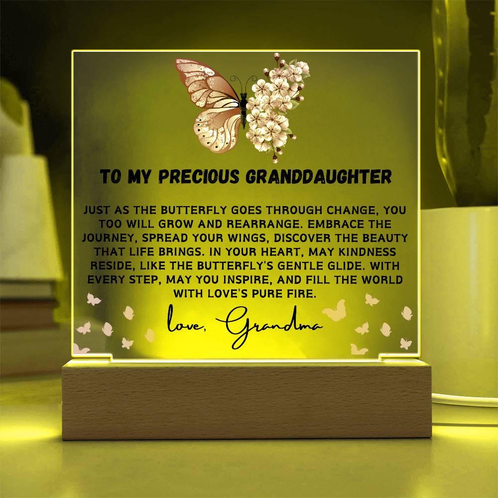 Personalized Granddaughter Gift Acrylic plaque – Birthday gift for her – view 3