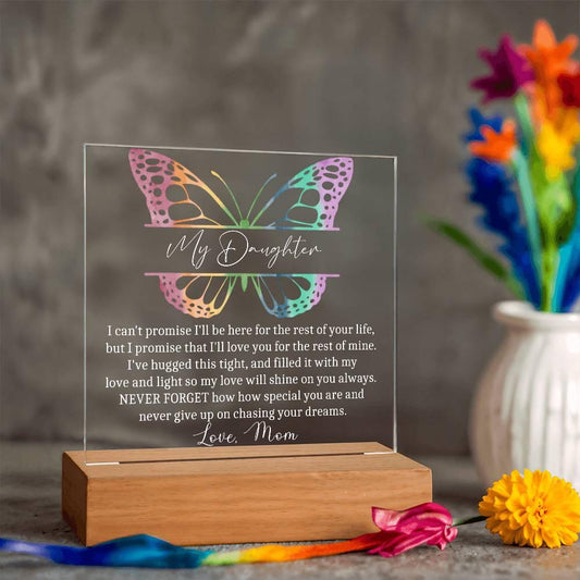 Daughter Personalized LED Acrylic Plaque – Daughter Graduation Gift – view 2