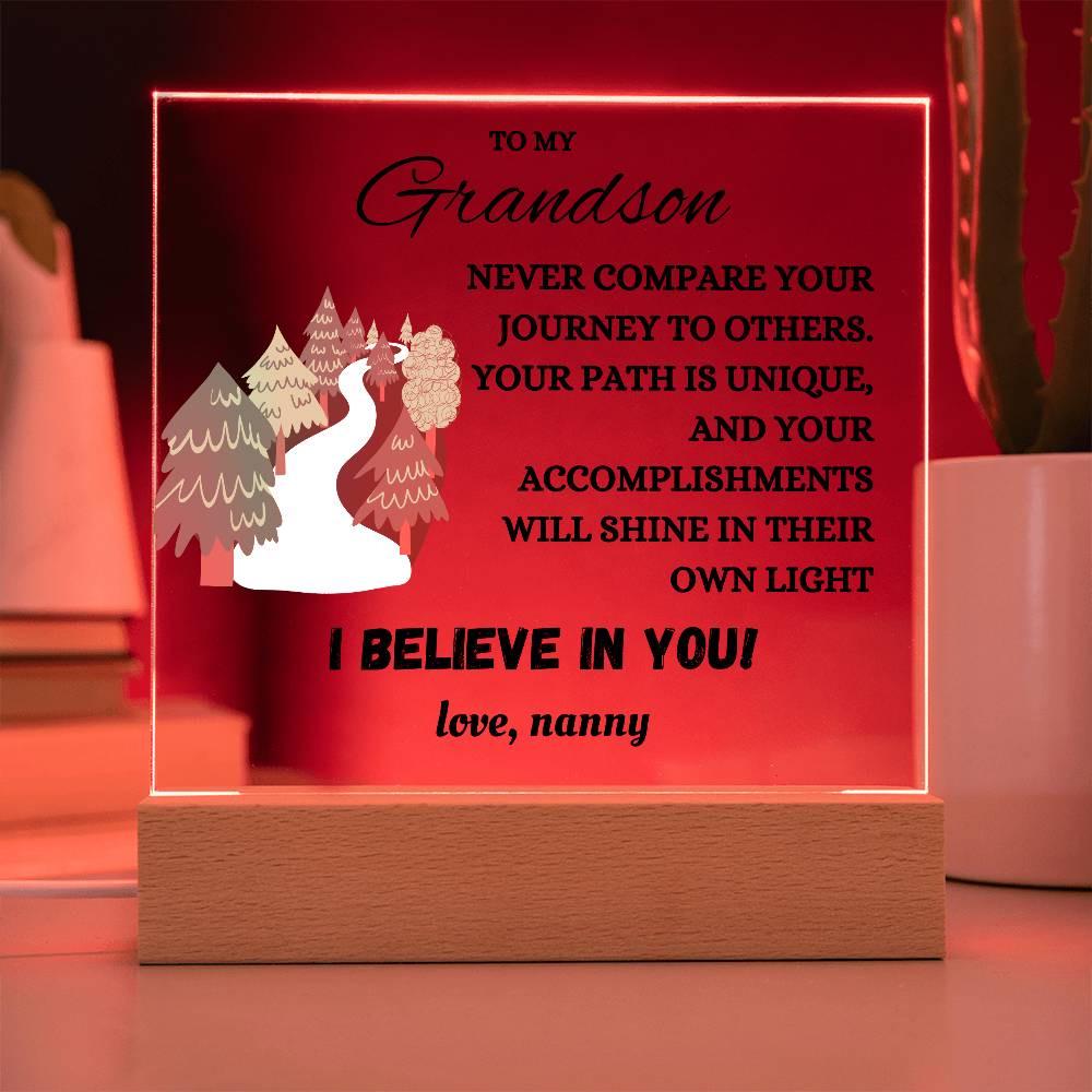 To My Grandson Personalized Acrylic Plaque Gift from Grandma – view 6