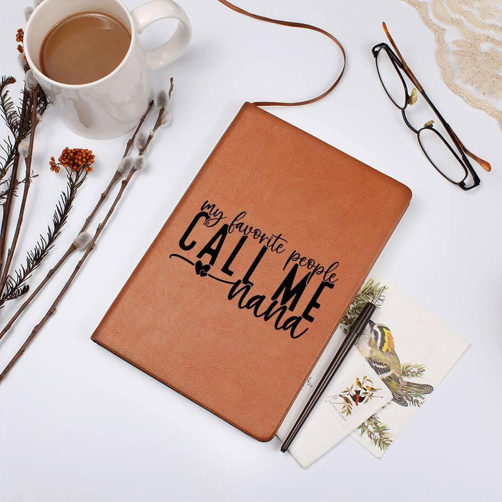 Nana Personalized Vegan Leather Journal – Nana Christmas Gift – view 7