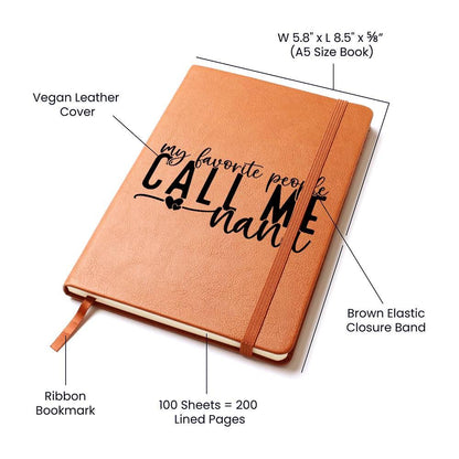 Nana Personalized Vegan Leather Journal – Nana Christmas Gift – view 5