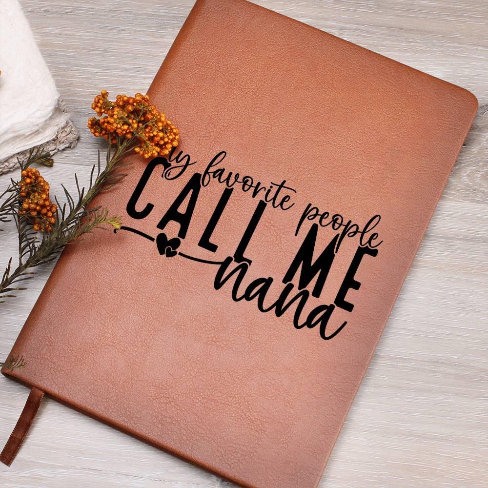 Nana Personalized Vegan Leather Journal – Nana Christmas Gift – view 2