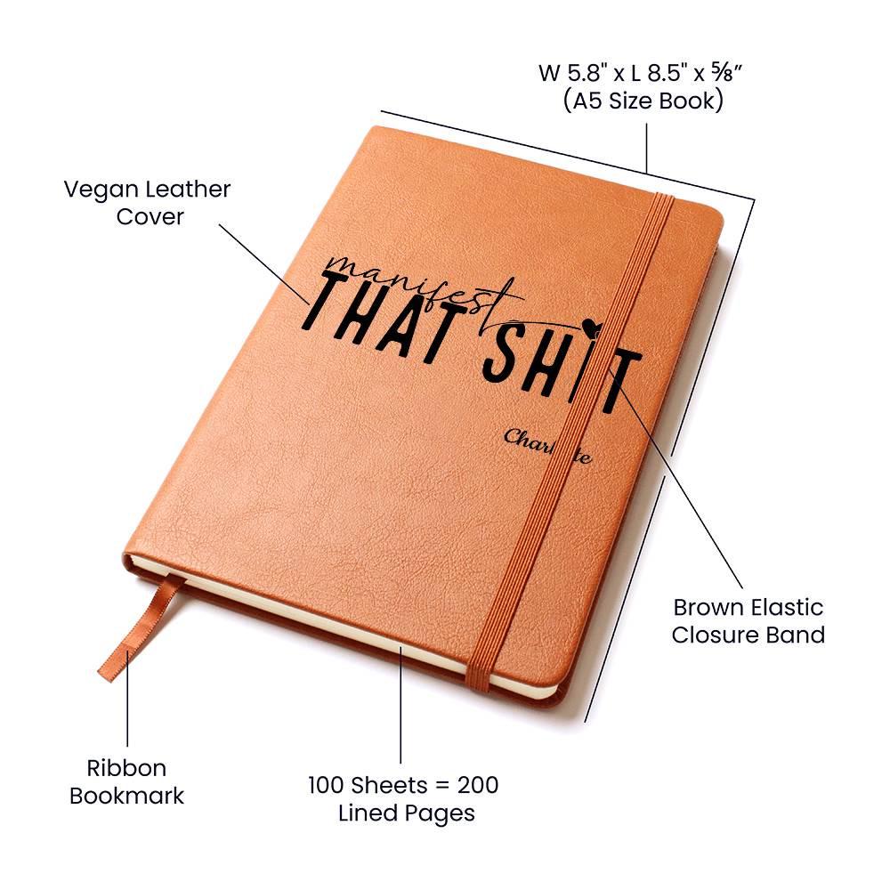 Manifest That Personalized Leather Journal – Manifesting Journal – view 5
