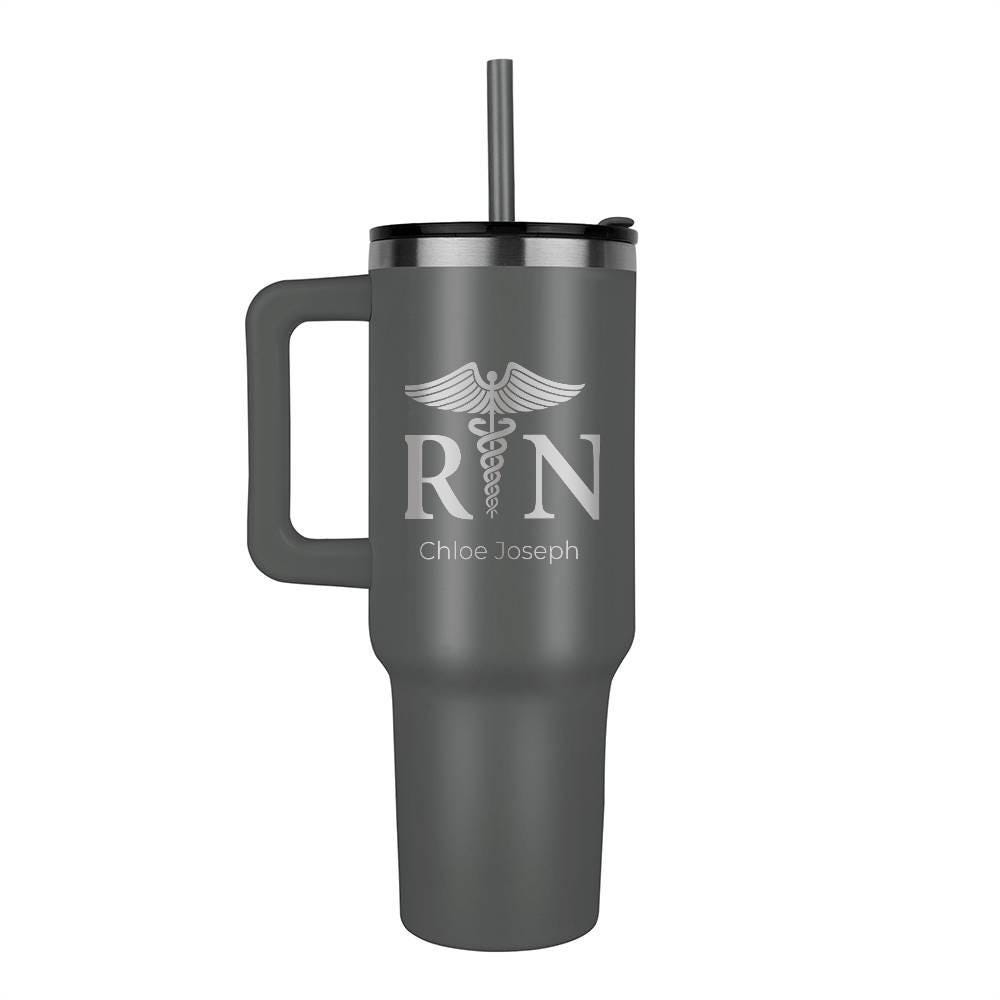 Custom 40oz Leaser engraved Nurse Tumbler – Personalized Nurse Gift – view 9