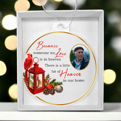 Custom Photo Christmas Memorial Acrylic ornament – Sympathy gift – view 10