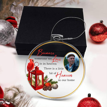 Custom Photo Christmas Memorial Acrylic ornament – Sympathy gift – view 9