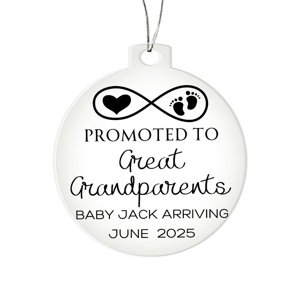 Custom Promoted to Great Grandparents Baby Announcement Acrylic – view 8
