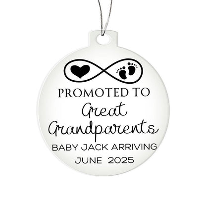 Custom Promoted to Great Grandparents Baby Announcement Acrylic – view 8