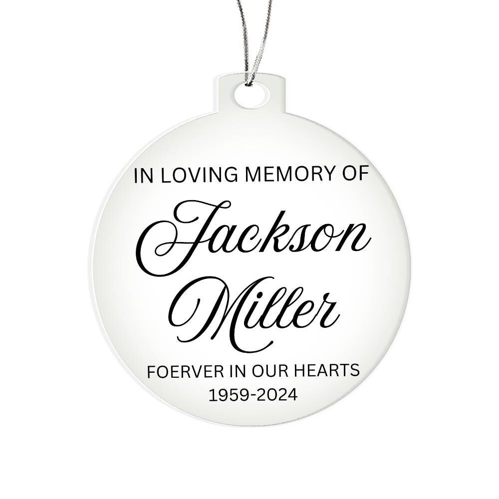 Personalized In loving memory of loved ones holiday ornament – view 6