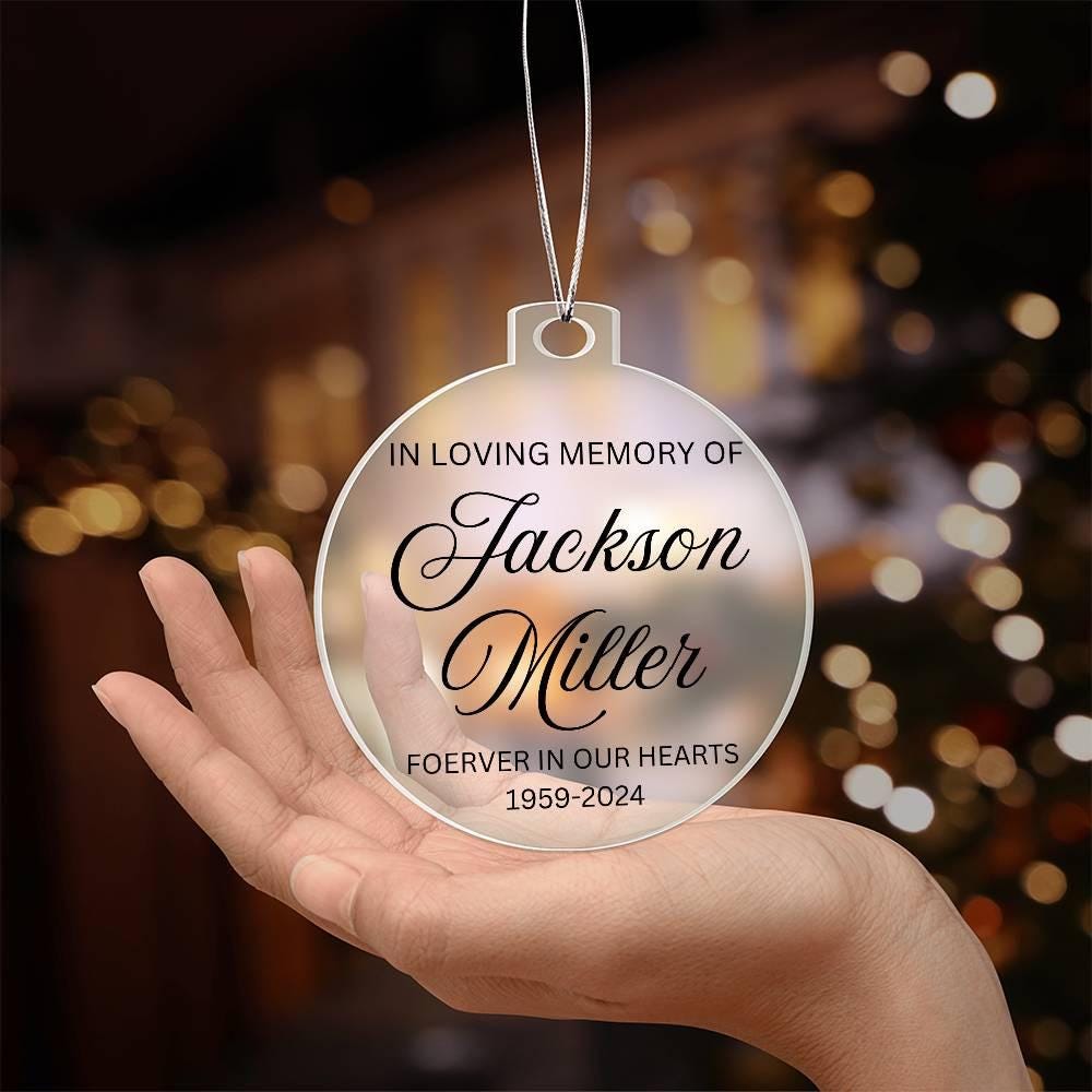 Personalized In loving memory of loved ones holiday ornament – view 2