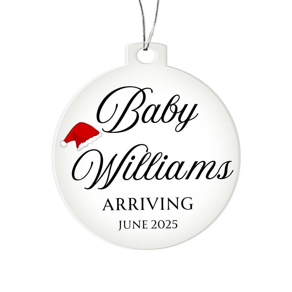 Personalized Baby Announcement Acrylic Ornament – view 8