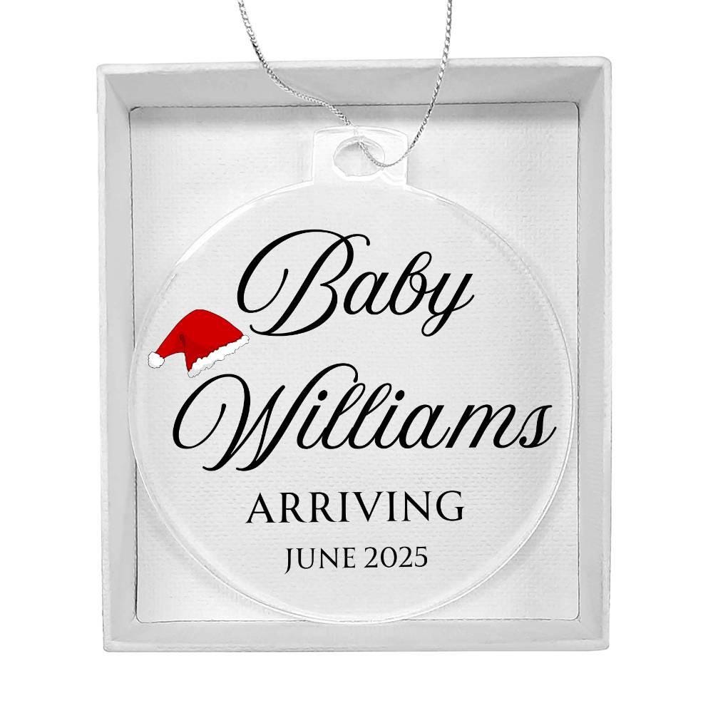 Personalized Baby Announcement Acrylic Ornament – view 5