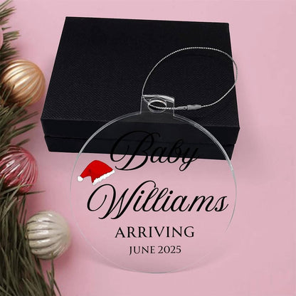 Personalized Baby Announcement Acrylic Ornament – view 6
