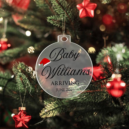 Personalized Baby Announcement Acrylic Ornament – view 3