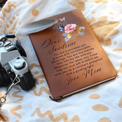 Daughter Personalized Floral Butterfly Leather Journal – view 10
