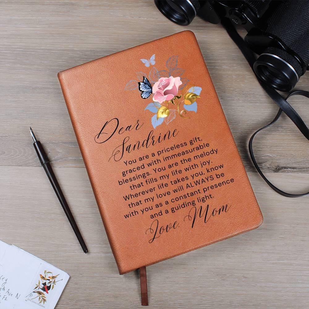 Daughter Personalized Floral Butterfly Leather Journal – view 8