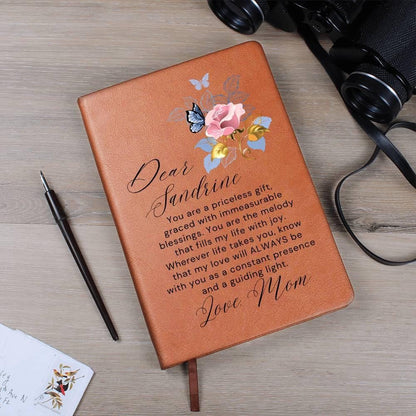 Daughter Personalized Floral Butterfly Leather Journal – view 8