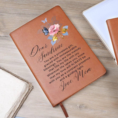 Daughter Personalized Floral Butterfly Leather Journal – view 4