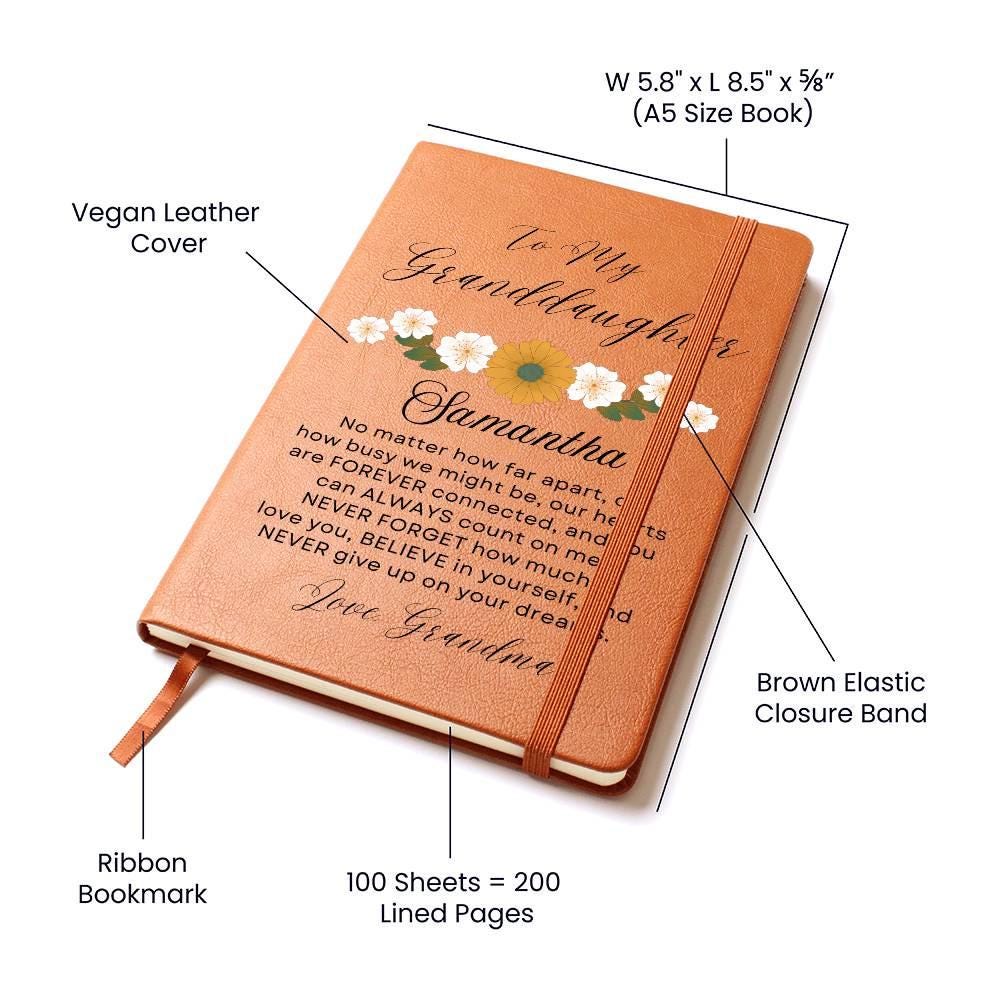 To My Bonus Daughter Personalized Leather Journal – Stepdad – view 4