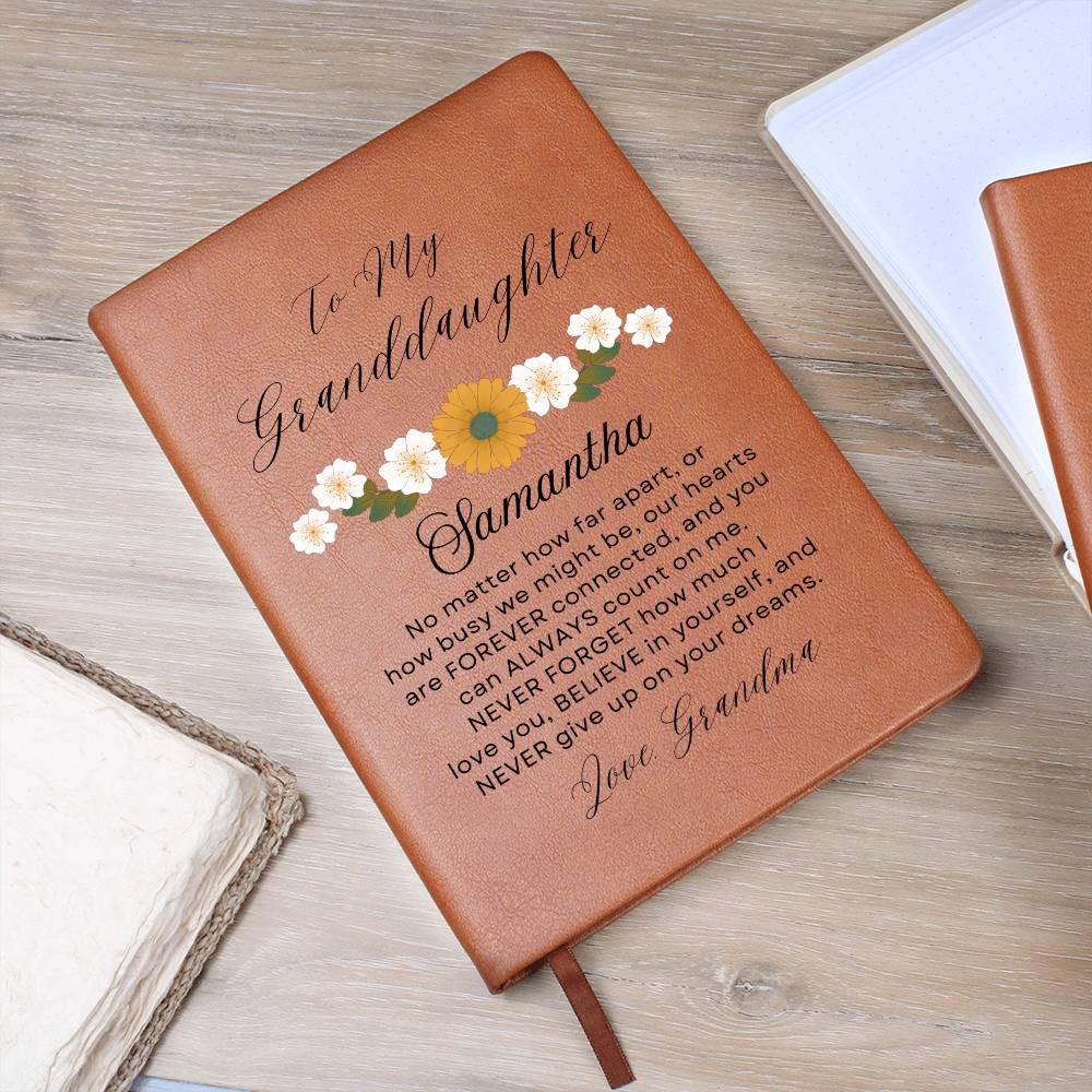 To My Bonus Daughter Personalized Leather Journal – Stepdad – view 9